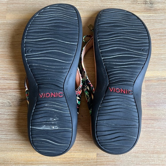 Vionic Bella II Black Toe-Post Sandal Flip Flop Women's Size 6 Tropical - Picture 9 of 10